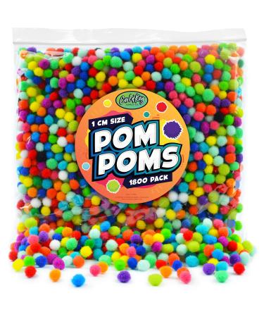 2200 Pieces - Pom Poms Balls for Craft Supplies - Large and Small Assorted  Colored Fuzzy Pompoms with 200 Googly Eyes