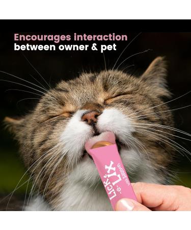 Cat Treats bundle contains Lick e Lix Salmon Webbox Licky Lix Kitten Treats and Snacks Lick-e-Lix Pack of 7 x 5's - Total 35 x 15g sachets and our Silvervine Chew Sticks - Buy Online on GoSupps.com