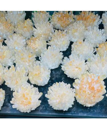 Natural Lemon Yellow Quartz Crystal Cluster Rock Stones Reiki Specimen Home Decor Home Goods 400-500g 1 Piece - Buy Online on GoSupps.com