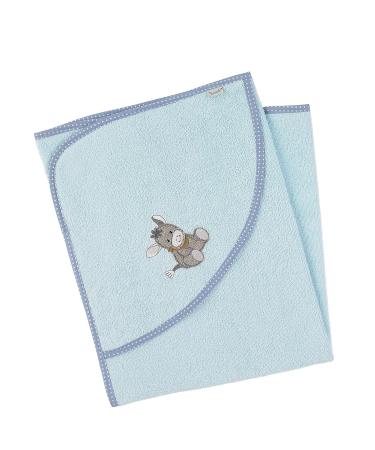 Sterntaler Donkey Emmi Hooded Bath Towel for Babies | Light Blue 80x80 cm 0 Months+ | Soft & Cozy Bath Time Essential - Buy Online on GoSupps.com