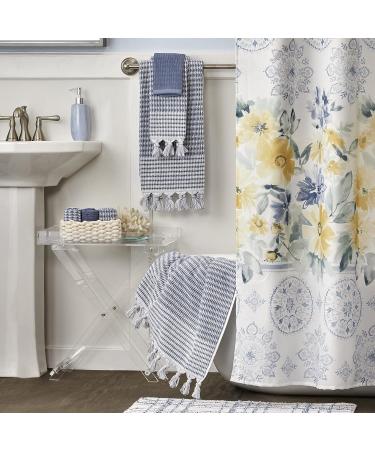 SKL Home Longborough 100% Turkish Cotton Washcloth Set - 12x12 - Denim Blue - 4 Pack - Buy Online on GoSupps.com