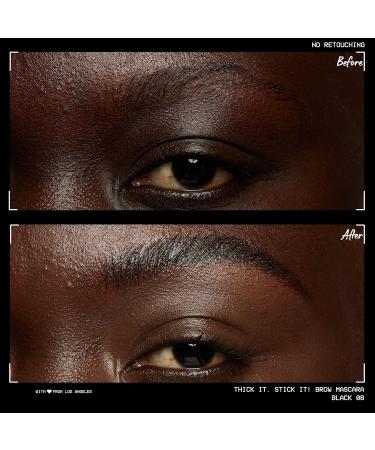 Nyx Professional Makeup Eyebrow Mascara - Tinted & Fuller Eyebrows 08 Black - Long-lasting Formula for Thick Defined Brows - Buy Online on GoSupps.com