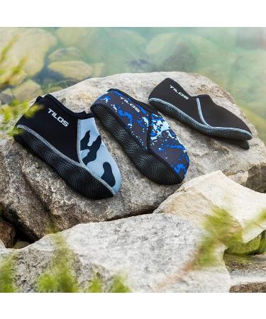 Tilos 3mm Waterproof Neoprene Fin Socks - Gray Large | Ideal for Scuba Diving, Snorkeling, Swimming, Watersports & Hiking - Buy Online on GoSupps.com