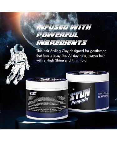 STUN Hair Pomade for Men - Firm Hold & High Shine Hair Styling | All Hair Types | Pack of 3 - Buy Online on GoSupps.com