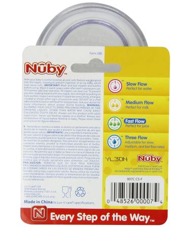 Nuby 4-Pack Fast Flow Nipples - Standard Neck, One Size - Buy Online on GoSupps.com