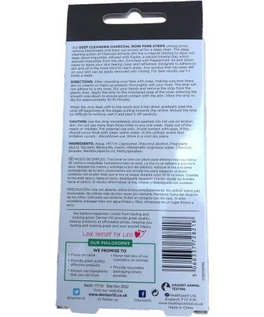Derma V10 Charcoal Nose Pore Strips for Blackhead Removal - Twin Pack - Buy Online on GoSupps.com
