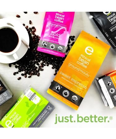 Ethical Bean Sweet Espresso Medium Dark Roast Fairtrade Organic Coffee 227g (Pack of 6) Espresso 1.36 kg (Pack of 1) - Buy Online on GoSupps.com