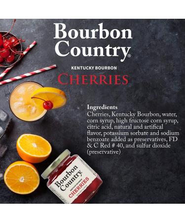 Premium Bourbon Country Cherries - Colossal Maraschino Cherries for Cocktails and Desserts (8.25 oz) - Buy Online on GoSupps.com