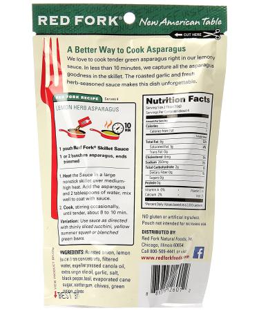 Red Fork Lemon Herb Asparagus Skillet Sauce - 4 oz | Savory Lemon Herb Flavor for Perfect Asparagus Dishes - Buy Online on GoSupps.com