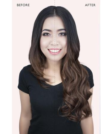 BOMBSHELL HAIR EXTENSIONS 180g 24" 5 Clips Flicky One Piece Half Head Clip On Hair Extensions Wig (M04 DARK BROWN) - Buy Online on GoSupps.com