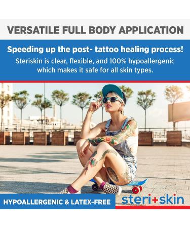 Tattoo Bandage Aftercare Wrap 6x40 - Transparent Waterproof Film for Skin Protection & Healing - Includes Scissors (Pack of 1) - Buy Online on GoSupps.com