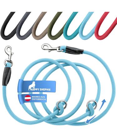 Happyshephie adjustable dog leash 2.5 m - perfect dog leash for medium -sized dogs & large dogs - extremely robust reversal leash & double linen - blue 2.5 meters arctic blue