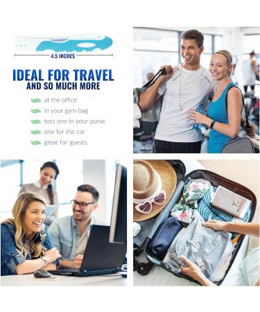 Travel Toothbrush with Toothpaste - Portable Folding Toothbrush Set for Hiking & Camping | 3 Pack Travel Size Kit - Multicolor - Buy Online on GoSupps.com
