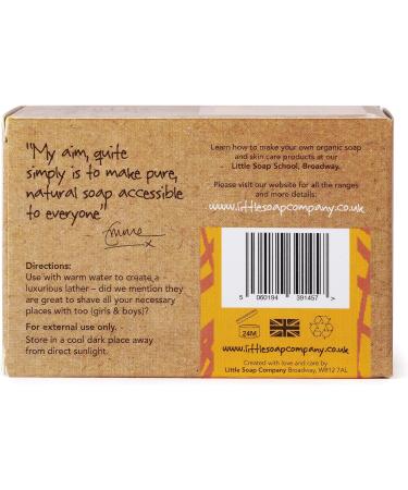 Little Soap Company Organic Grapefruit & Orange Citrus Soap Bar - Vegan, Cruelty-Free, 110g - Eco-Friendly Hand & Body Soap - Buy Online on GoSupps.com