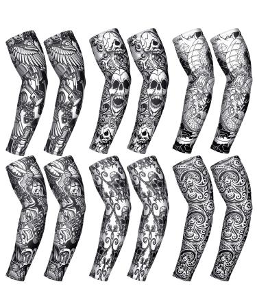 Bencailor 3 Pairs Temporary Tattoo Sleeves for Men Women Fake Tattoos Arms Sleeves Tattoo Sleeve Covers Stylish Pattern