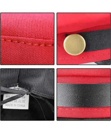 Women's Classic Yacht Captain Sailor Hat Beret Cap (S-M) in Red - Trendy Nautical Style - Buy Online on GoSupps.com