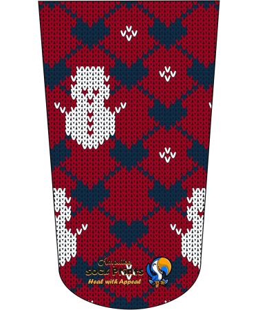 Heal with Appeal Amputee Stump Sock | Knitted Look Red Snowman V1 | 3-Ply Comfort & Style for International Shipping - Buy Online on GoSupps.com