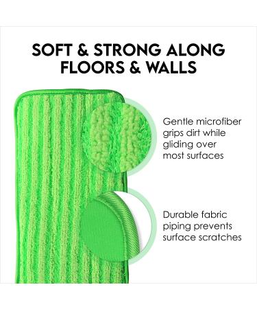 Turbo Mops Reusable 12-inch Microfiber Mop Pads - Pack of 2, Machine Washable, Compatible with Swiffer Wet Jet - Household Cleaning Tools - Buy Online on GoSupps.com