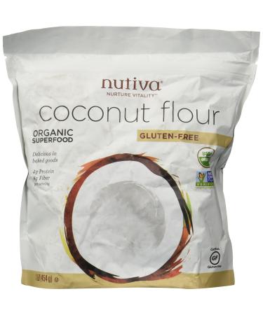 Nutiva Organic Coconut Flour Gluten Free 1 lb (454 g)
