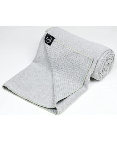 Tatago XL Hot Yoga Mat Towel 85x30 - Non-Slip Microfiber & Silicone for Hot Yoga, Bath Mat, Floor, or Hand Towel - Grey - Buy Online on GoSupps.com