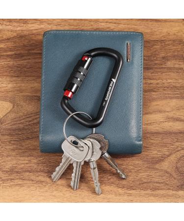 Freskaro 3-Inch Twist Locking Karabiner Clips | 12kN (1224kg) Heavy Load Rust-Free Ultra-Light 7075 Aluminum | Perfect for Hammocks Camping Keychains and Safe Dog Gear - Black - Buy Online on GoSupps.com