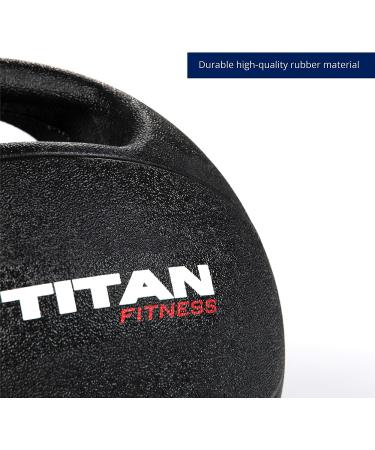 Titan Fitness 10.0 lb Dual Grip Medicine Ball - Ideal for Strength Training and Core Workouts - Buy Online on GoSupps.com