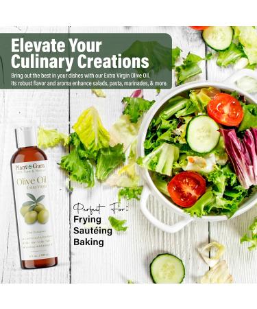 Olive Oil Extra Virgin 4 fl. oz. 100% Pure & Natural Unrefined Carrier Oil - Cold Pressed Nourishing for Skin and Hair Care Rich Flavor for Cooking and Beauty Routine - Buy Online on GoSupps.com
