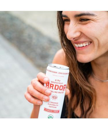 ARDOR ENERGY Sparkling Water 12 Pack - Pink Grapefruit with 100mg Organic Caffeine & 200mg L-Theanine | No Sugar No Calories Vegan & Gluten Free - Buy Online on GoSupps.com