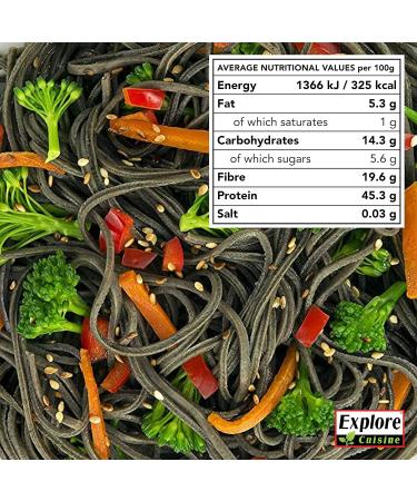 Explore Cuisine Organic Black Bean Spaghetti Pasta - Vegan, High Protein, Gluten Free - Buy Online on GoSupps.com