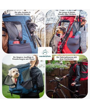 Premium Hiking Paw Trekking Backpack - Adjustable Dog Carrier Bag for Up to 5kg - Red Size S | Ideal for Hiking Adventures - Buy Online on GoSupps.com