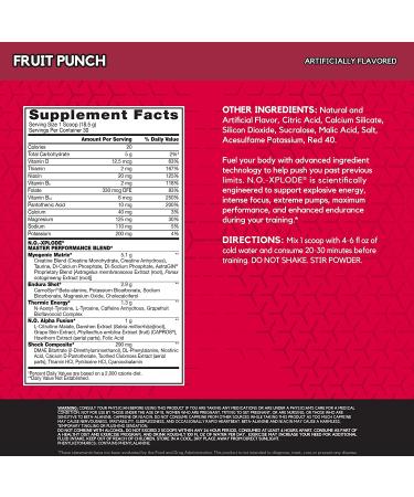 BSN N.O.-Xplode Fruit Punch - 30 Servings | Pre-Workout Energy Boost - Buy Online on GoSupps.com