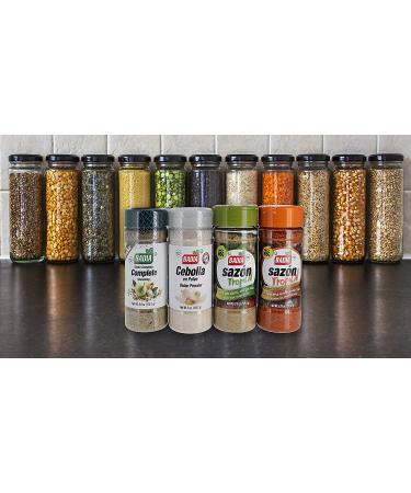 Badia Complete Seasoning  Sazon Tropical with Annatto & Coriander  Sazon Tropical  and Onion Powder Seasoning Bundle (4 Pack) W/ Premium Penguin Recipe Card - Seasonings for Meats  Salads  and More! - Buy Online on GoSupps.com