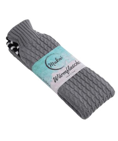 Makai Premium hot bottle Extra long hose with knitting cover for belly feet back neck for relaxing 2 liters of warming pillow cozy model 2023 German brand with free alternating cover - Buy Online on GoSupps.com