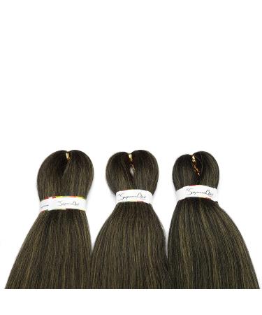 Buy SEGO 6 Packs EZ Braids Hair Extensions | 26 Inch Kanekalon Synthetic Crochet Hair - Natural Black & Yellow Brown - Buy Online on GoSupps.com
