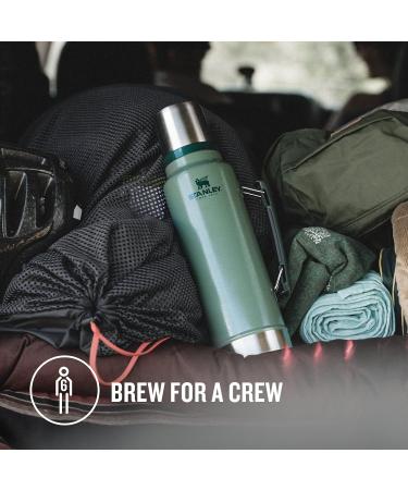 Stanley Classic Legendary Thermos Bottle 1.9L - Keeps Drinks Hot or Cold for 45 Hours - BPA-Free Dishwasher Safe Hammertone Green - Buy Online on GoSupps.com