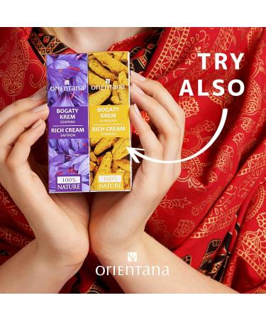 Orientana - Natural Rich Face Cream Saffron | 99.7% Natural Organic | Shea Butter | Anti Aging Acne Dark Spots & Redness Moisturiser For Women | Hydrating Firming Mature Sensitive Skin - 30g - Buy Online on GoSupps.com