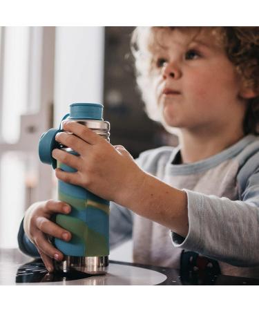Pura Sport Big Mouth Silicone Straw Top - Plastic Free & BPA Free (Aqua) - Buy Online on GoSupps.com