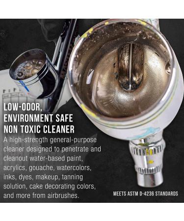U.S. Art Supply Airbrush Cleaner 16oz - Fast Acting Solution to Remove Water-Based Acrylic Paint, Watercolor, Makeup - Clean Clogged Airbrushes & Brushes - Buy Online on GoSupps.com