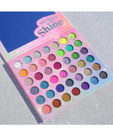 KARA BEAUTY MEGA Glitz Pressed Glitter Palette - 42 Shades for Colorful Eye and Face Makeup | Fine & Chunky Glitter, Pigmented & Vegan - Euphoria Makeup - Buy Online on GoSupps.com
