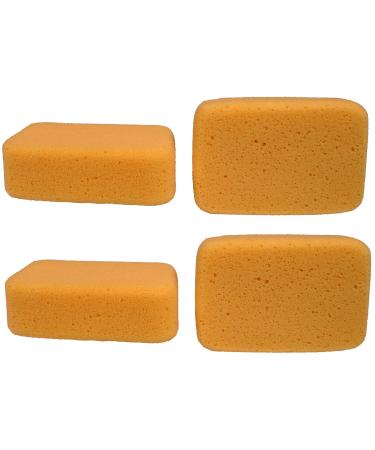 Creative Hobbies Multi-Purpose Jumbo Synthetic Silk Sponge Value Pack - 4 Large Sponges for Painting Crafts Grout Cleaning & More - 7.5 x 5 x 2