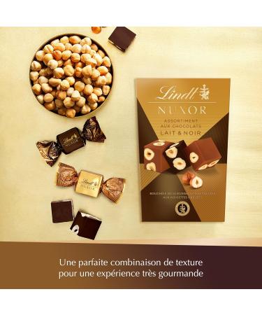 Lindt - NUXOR Cone - Milk and Black Chocolate With Whole Hazelnuts - Crunchy and Fondant 150g - Buy Online on GoSupps.com