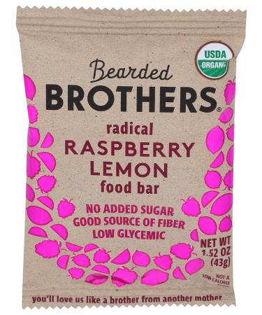 Bearded Brothers Bar Radical Raspberry Lemon Organic 1.52 Ounce