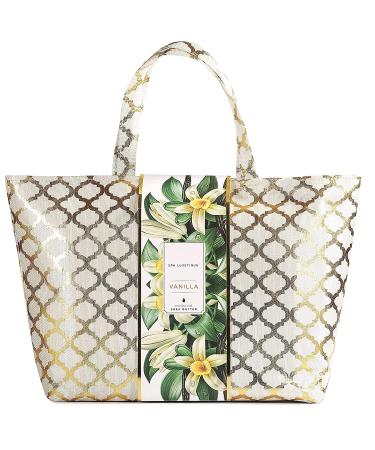 Spa Luxetique Vanilla Scent Gift Basket for Women - 15 Pcs Self Care Set with Bubble Bath, Massage Oil, Bath Salt, Bath Bombs & Tote Bag - Perfect Birthday Gift - Buy Online on GoSupps.com