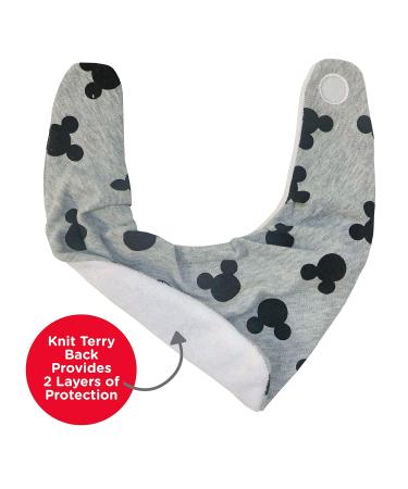 Disney Neat Solutions Mickey Mouse Infant Scarf Bib 3 Pack with Teether - Grey Heather Mickey Mouse Design - Buy Online on GoSupps.com