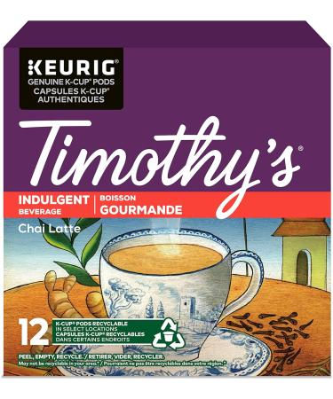 Timothy's Chai Latte K-Cup Coffee Pods 24 Count For Keurig Coffee Makers & Chai Latte K-Cup Coffee Pods 12 Count For Keurig Coffee Makers K-Cup Coffee Pods + K-Cup Coffee Pods - Buy Online on GoSupps.com
