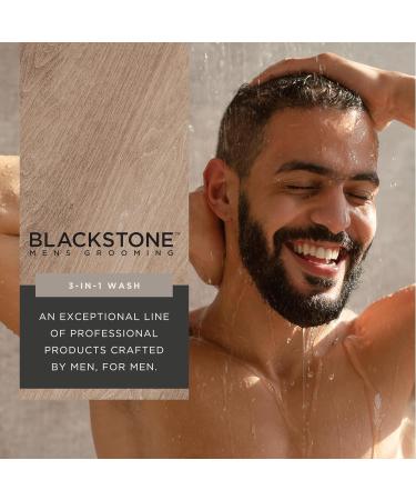 Blackstone Men's Grooming 3-in-1 Wash for Men with Coconut Oil Aloe and Caffeine | Cleanses & Conditions Hair Body & Face | For All Skin & Hair Types - Ocean Blue (32 Fl Oz) - Buy Online on GoSupps.com