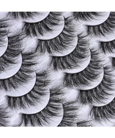 8D Fluffy False Eyelashes - Wispy Faux Mink Cat Eye Lashes | Lightweight 14 Pairs Pack for Stunning Look - Buy Online on GoSupps.com