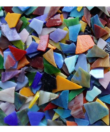 Lanyani Glass Mosaics Pieces Stained Glass  Assorted Colors and Shapes  1kg/35 Ounce - Buy Online on GoSupps.com