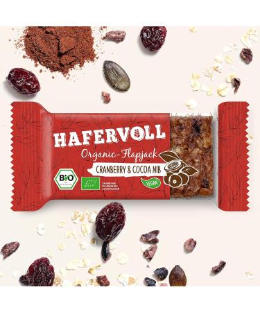 Buy Impact Organic Flapjack - Cranberry & Cacao Nib Cereal Bars (18 x 60g) - Vegan Bio-Certified No Added Sugar Healthy Oats Snack - Buy Online on GoSupps.com