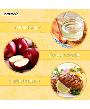 Nortembio Organic Anhydrous Citric Acid 2 Kg - Food Grade, 100% Pure Acidulant for Cooking & Confectionery. Ideal for Lemonade, Jams. Includes Recipes E-Book - Buy Online on GoSupps.com